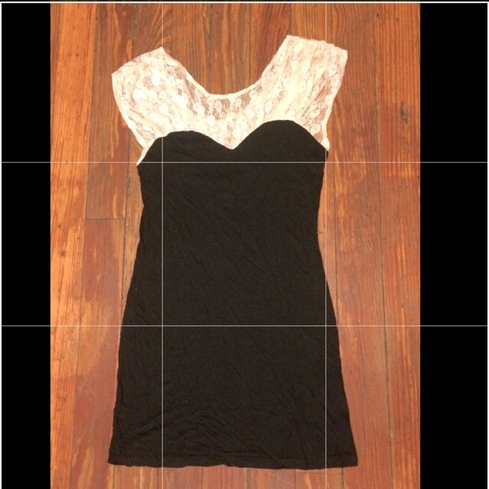 Topshop Lacy Little Black Dress